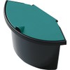 helit Linear H6106094 for Waste Paper Bin 2 Litre, Black/Green