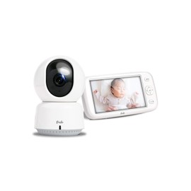 Hobinavi Baby Monitor, Baby Camera, Pet Camera, Large Screen, Recording Support, Surveillance Camera, Monitor, Indoor Security Camera, No WiFi Required, Easy Setup, Swinging Head, Baby White