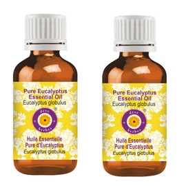 Deve Herbes Pure Eucalyptus Essential Oil (Eucalyptus globulus) Natural Therapeutic Grade Steam Distilled (Pack of Two) 100ml X 2 (6.76 oz)