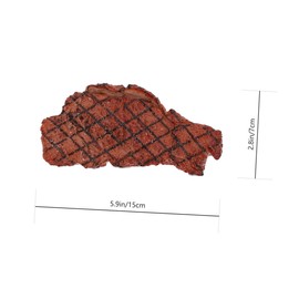 VICASKY 2 x Food Model Lifelike Food Toy Fake Steak Faux Steak Model Fake Meat Food Model Decorative Food Model Pretend Plastic Brown