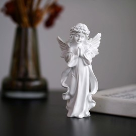 Bolanggu Prayer Angel Sculpted Hand-Painted Figure Outdoor Garden Home Decorations for Living Room Book Shelf Cabinets Decor Table Ornament