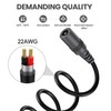 2Pack DC 5.5 X 2.1mm to 3.5mm (1/8") Short Cable
