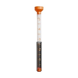 Taylor Jumbo Rain Gauge, Measure and Monitor Precipitation, Easy to Read for Backyard, Patio, Garden, and Lawn, 5-inch, Orange
