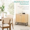 Best Choice Products 2-Door Rattan Storage Cabinet, Accent Furniture, Multifunctional