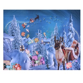 Father Christmas Tapestry Multifunction Polyester Fiber Wall Tapestry Photo Background Decoration230x180cm / 90.6x70.9in