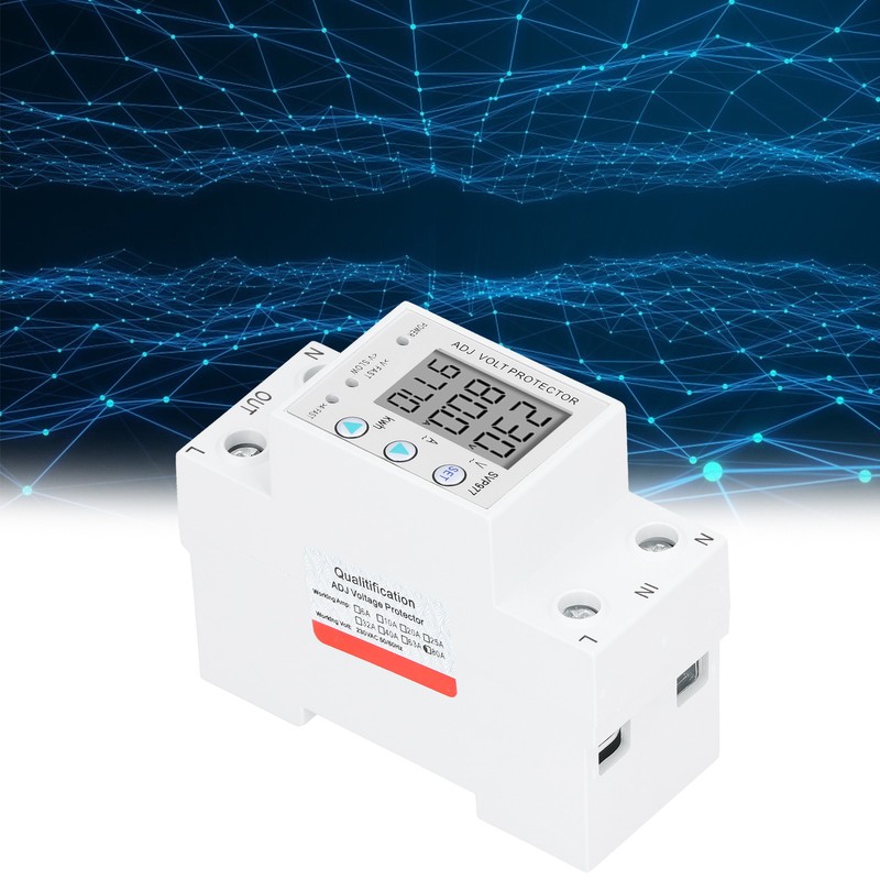 Voltage Protector Adjustable Current Power Monitoring Equipment with Backlight 230VAC