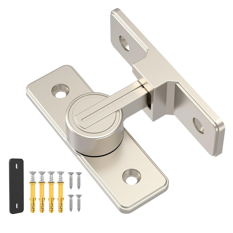 StickNGo Heavy Duty 90 Degree Barn Door Lock, Zinc Alloy