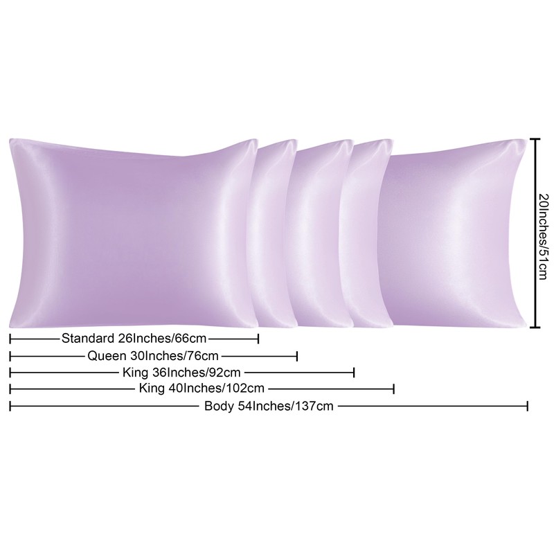 NTBAY 2 Pack Satin King Pillowcases for Hair and Skin,