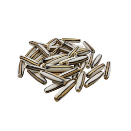 Buffalo Bone Hairpipe Beads Batik Print African Beads for Jewelry Making (1in - Gold Strip)
