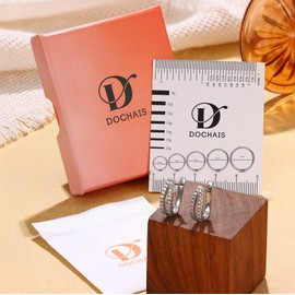 Dochais Earrings 925 Silver Hoop Earrings with Cubic Zirconia, Hoop Earrings Silver 925 Small, Earrings Silver Hoop Earrings with Pendant, Hoop Earrings Hanging, Hypoallergenic Huggie Hoop Earrings