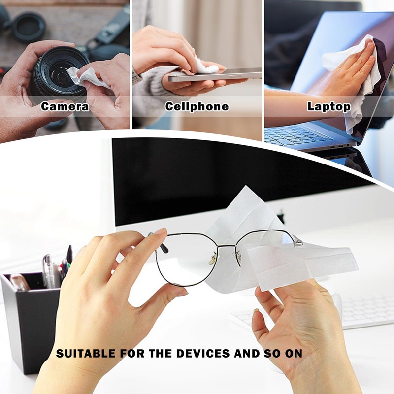 Selwatty 110 Anti-Fog Lens Wipe for Glasses/Screens, Wet, Quick Dry,