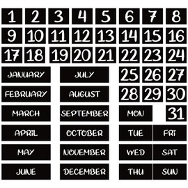 50Pack Magnetic Fridge Calendar Magnetic Days of The Week and Months Magnetic Calendar Dates Indicators for Office Magnetic Calendar for Fridge,Calendar Magnets for Whiteboard and Refrigerator