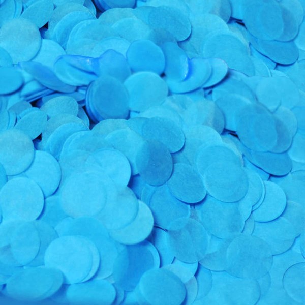 Tissue Paper Confetti 5000 Pieces Blue Round Confetti 1 inch