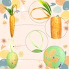 25 PCS Easter Egg Carrot Hanging Ornaments With Green Grass