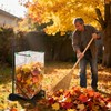 Meyoppm Metal Trash Bag Holder, Adjustable 30-50 Gallon Leaf Bag