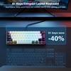 Snpurdiri 60% Wired Gaming Keyboard, 61 Keys RGB Backlit Ultra-Compact