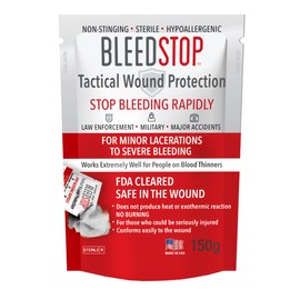 BleedStop First Aid Bleeding Control Powder – Rapid Blood Clotting for Serious Wounds & Nosebleeds, 150 g – Safe for Blood Thinner Patients