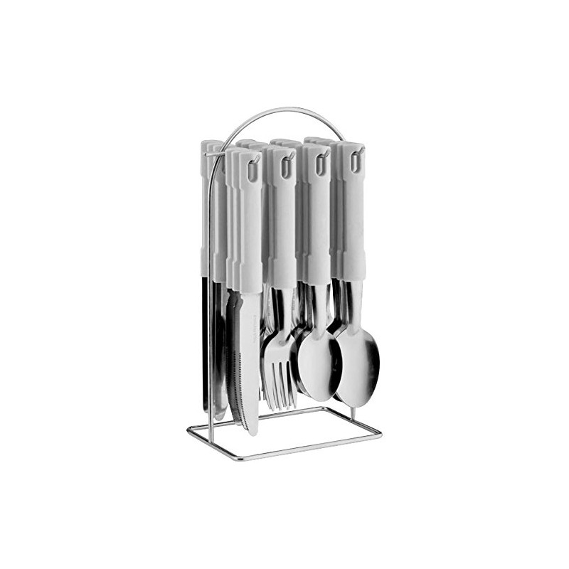 24 Piece Stainless Steel Cutlery Set with Hanging Cutlery Stand
