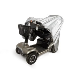 Covermates Mobility Scooter Cover - Light Weight Polyester, Reflective Surface, Elastic Hem, Power Sports Covers, Silver