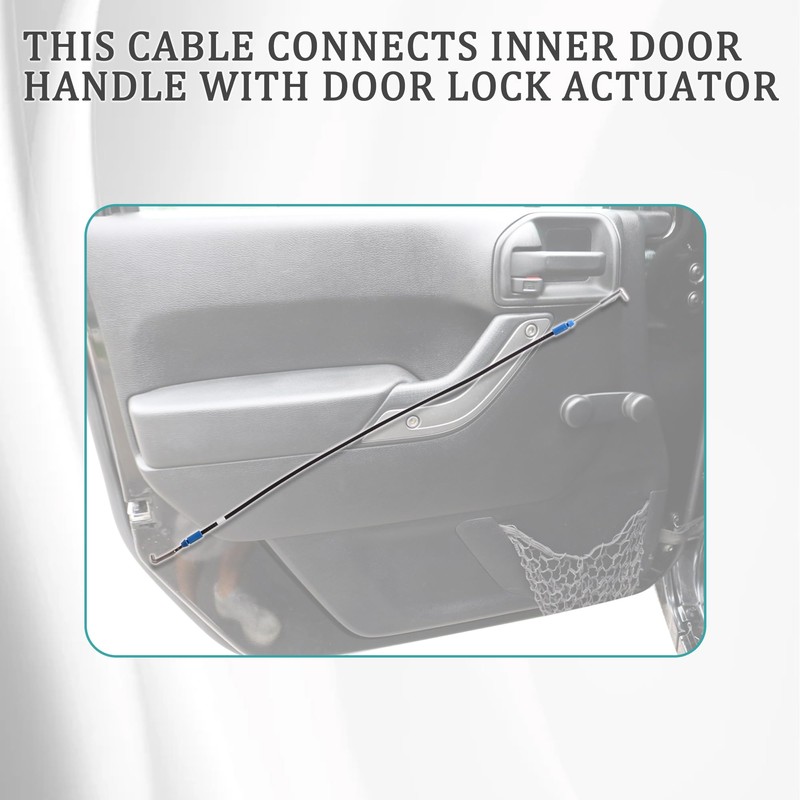 Unikpas Driver door Latch Cable Compatible for Jeep Wrangler JK