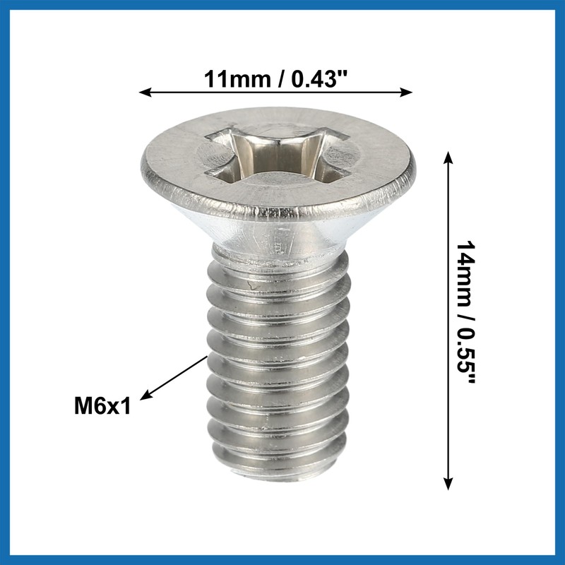 A ABSOPRO 16pcs Brake Disc Rotor Screws Bolts Kit 93600-06014-0H
