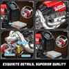 Mould King Racing Car Engine Model Kit, 980+Pcs Motorized Mini