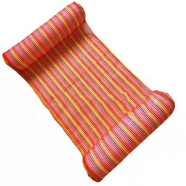 Large Inflatable Water Tube: New Floating Hammock with Clip Net, Striped Foldable for Water Leisure Backrest Purple 3ea