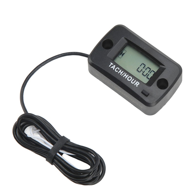 Digital Tach Hour Gauge LCD Display IP68 Waterproof 0‑999999H 0‑30000RPM