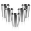 YOLCAR 5 Pack Stainless Steel Cups, 17oz Metal Drinking Glasses,