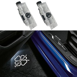No Fade Car Door Lights Logo Compatible with Alfa Romeo, LED Welcome Lights Accessories for Giulia 952 Stelvio 949 Tonale Giulietta 159 Brera Spider Mito