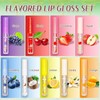 HCKLM 9 Pcs Mini Lip Gloss Bulk,Long Lasting Moisturizing with