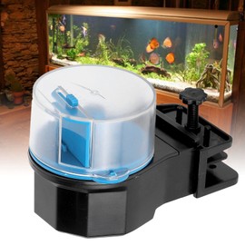 jerss Automatic Fish Feeder Tan Flake Aquarium Fish Dispenser Tanned Unique Aquarium Dispensing Automatic for Poultry Feeders (Blue)