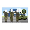 US Army Theme Face Cutout, 42x72 Photo Standee, Party Selfie