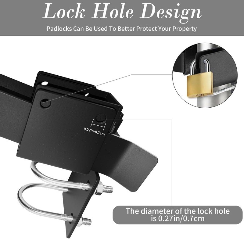 Heavy Duty Double Gate Latch for 1-3/8" Frame, Farm Gate