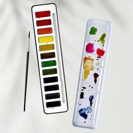 Watercolor Paint Set, Painting Kit for Beginners,12 Colors With Paint Brush,Watercolor Paints,Water Color Paints for Adult