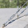 SISI UK® 10pcs Strong Galvanised Turnbuckle Strainer 1/4" Hook &
