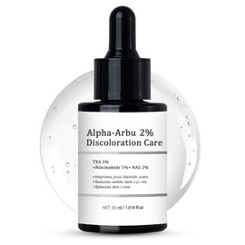 Alpha-Arbutin 2% Discoloration Serums Anti-pigmentation Serum for Face - Dark Spot Correcting Glow Serum with Niacinamide & Glutathione - Skin Care Brightening Facial Serums for Even Skin Tone - 30ml