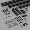 6.6FT Ceiling Mount Box Rail Barn Door Hardware Heavy Duty