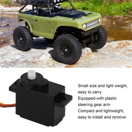 lvifloae RC 5G Servo Plastic Micro RC Steering Gear Lightweight Quick Response Low Noise for Axial SCX24 90081 AXI00001 AXI0000 1/24 RC Car Black 30 x 23 x 11 mm