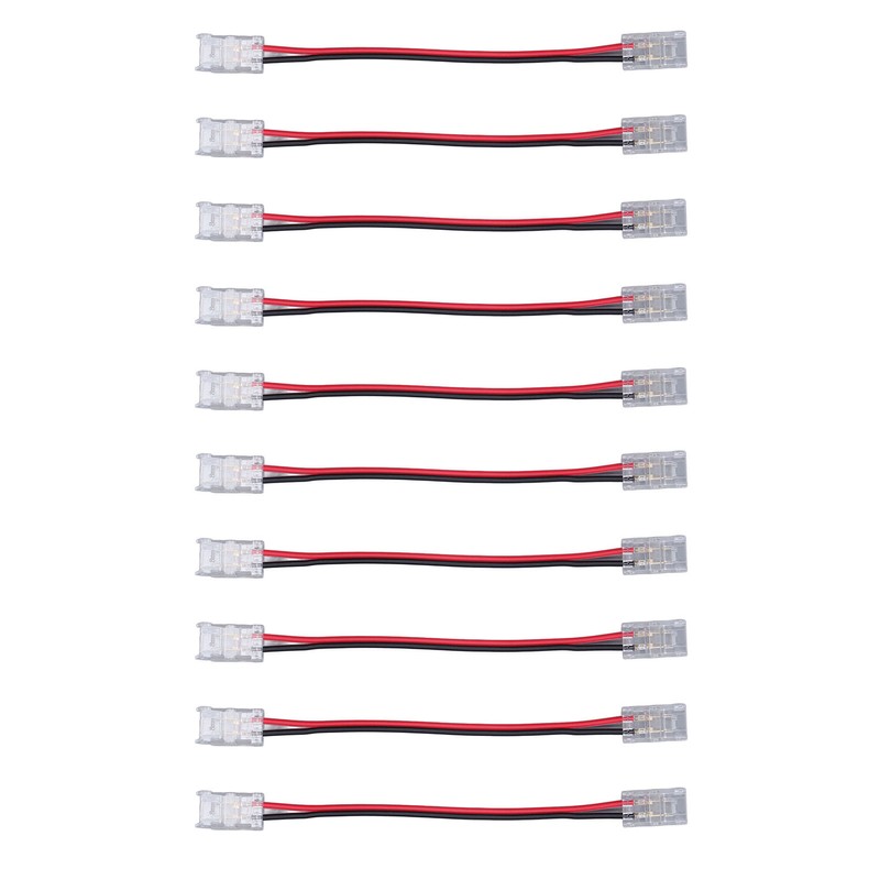 10pcs COB Strip Light Connector Professional Double Head 8mm 2