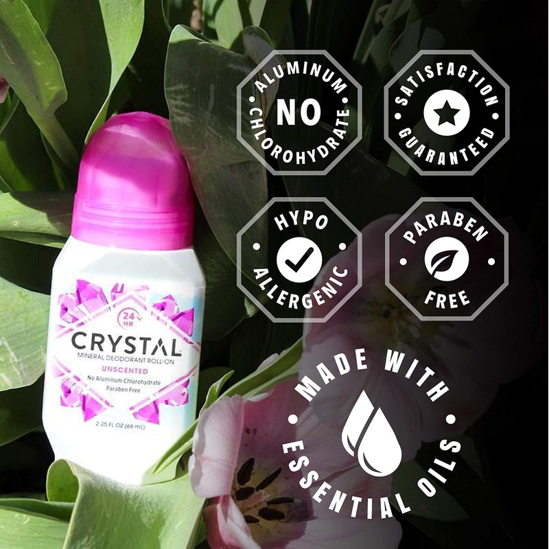 CRYSTAL Deodorant - Mineral Roll on Vegan Deodorant for Women