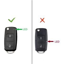 Batheidon 2 Button Car Key Shell Compatible with VW Transporter T5 T6 Polo G Amarok, Folding Key Replacement Case with Key Blade and Mini Screwdriver
