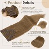 Elailite Clip-In Real Hair Extensions (8-Piece Set, Real Hair Clip)