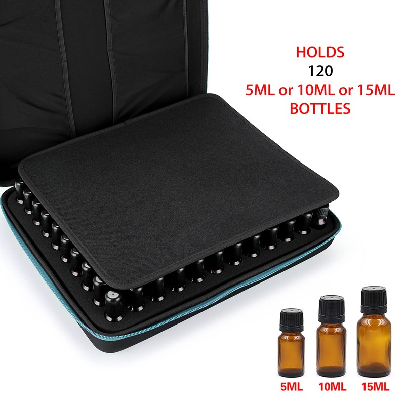 Hipiwe 120 Bottle EVA Essential Oil Storage Carrying Case Hard