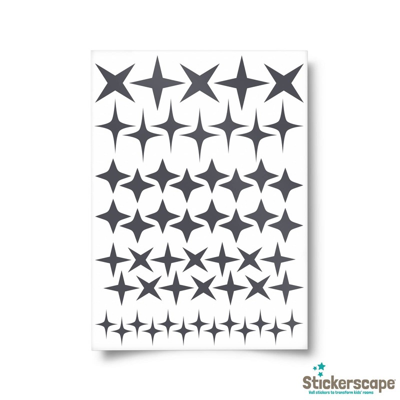 Stickerscape Star Wall Stickers (Mixed - 1 Sheet - Yellow)