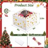 DOYIDE 32Pcs 4x4x2.5 in Christmas Cookie Boxes with Window, White