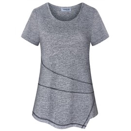 Plus Size Workout Tops for Women Moisture Wicking Yoga Shirts Athletic Active Hiking Running Tshirt Exercise Tunic