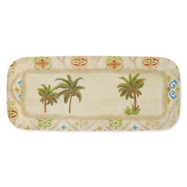 UPware 15 Inch Melamine Rectangle Serving Tray, BPA Free Food Tray (Ikat Palm)