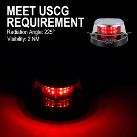 CZC AUTO Boat Navigation Lights, Red and Green Led Bow Lights, IP67 Waterproof Marine Navigation Lights for Pontoon, Yacht, and Small Boats