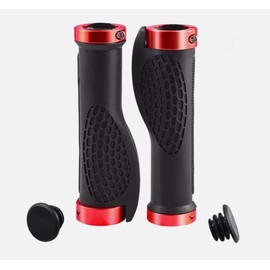 Gemx 22mm Bike Grips with Double Lock Aluminum Clamps (1 Pair) ‒ Universal Anti-Slip Handlebar Grips with Ergonomic Design & Soft Rubber ‒ Mountain Bike Grips Ideal For BMX, MTB & Scooter